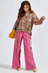  Блуза Teffi Style L-1641 цветная_фиалка