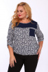 Блуза Mamma Moda 119 синий-розы