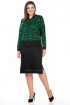 Жакет, Юбка Lady Style Classic 2472/1 черный_с_зеленым