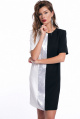 Платье KaVaRi 1015 черный-молочный