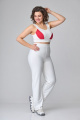 Спортивный костюм ANASTASIA MAK 1073 белый+красный