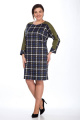 Платье Lady Style Classic 1007 синий_с_зеленым