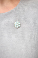Блуза DaLi 3373А серый+мята