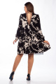 Платье Милора-стиль 1035 чёрный+беж