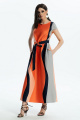 Платье Diva 1480 оранжевый-синий