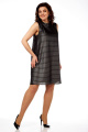 Платье Lady Style Classic 1094/2 серый_с_черным
