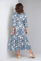 Платье LadisLine 1433 монстера/синий