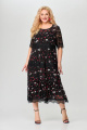 Платье Svetlana-Style 1505 черный+красные_цветы