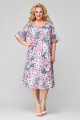 Платье Мишель стиль 1124 серо-розовый