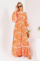Платье BARBARA B173 зебра/оранжевый