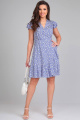 Платье LeNata 11323 на-голубом-цветы