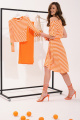 Платье VI ORO VR-1050 оранжевый-белый