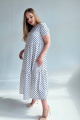 Платье LindaLux 2-012 горох_белый