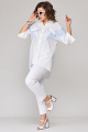 Блуза EVA GRANT 7183-1 белый_с_принтом