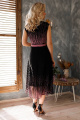 Платье SandyNa 130126 черный+фуксия