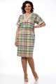 Платье Lady Style Classic 677 серый_с_цветной_клеткой