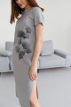 Платье VIZANTI 5028 серый/абстракция