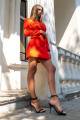 Платье SILVERSPICE S-5101-2 яркая_морковь