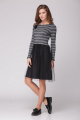 Платье LadisLine 844 черный+серый