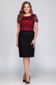 Платье Pama Style 649 черный+красный