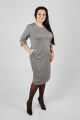 Платье Legend Style DP-002 серый-бордовый
