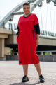 Платье Andina 821-1 черный-красный