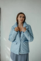 Куртка Стильная леди М-672 голубой