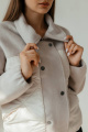 Куртка Стильная леди М-669 молочный/серый