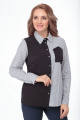 Блуза Anelli 811 черный_полоска