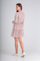 Платье Lady Line 473 белый+розовый