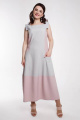 Платье Дорофея 577 серый,розовый