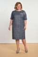 Платье Lady Style Classic 1550 джинс+роз.клетка