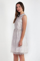 Платье VG Collection 179-2 бело-серый