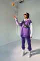 Худи Rawwwr clothing 127-начес фиолетовый-белый-лиловый