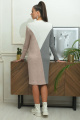 Платье Galean Style 807 серый+розовый