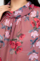 Блуза La rouge 6167 розовый-(цветы)