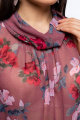 Блуза La rouge 6178 розовый-(цветы)