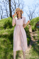 Платье Colors of PAPAYA 1526 розовый+полоски