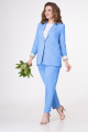 Женский костюм T&N 7018 небесно-голубой-белый