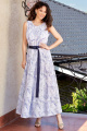 Платье Teffi Style L-1566 синяя__волна_на_молочном