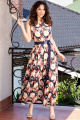 Платье Teffi Style L-1566 розы_на_синем