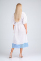 Платье FloVia 4090 белый+полоска_голубой
