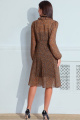 Платье LeNata 11216 коричневый-в-цветы