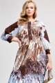 Платье Teffi Style L-1592 молочный_шоколад_+_кристаллы