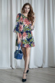 Платье ARTiMODA 321-10 синий_принт_цветы