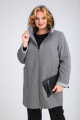 Пальто Viola Style 6043 серый_меланж