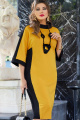 Платье Vittoria Queen 14113 охра-черный