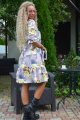 Платье PATRICIA by La Cafe NY15017-1 сиреневый,желтый