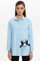 Рубашка Moveri by Larisa Balunova M2239S голубой