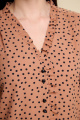 Блуза DaLi 2583 коричневый-горохи